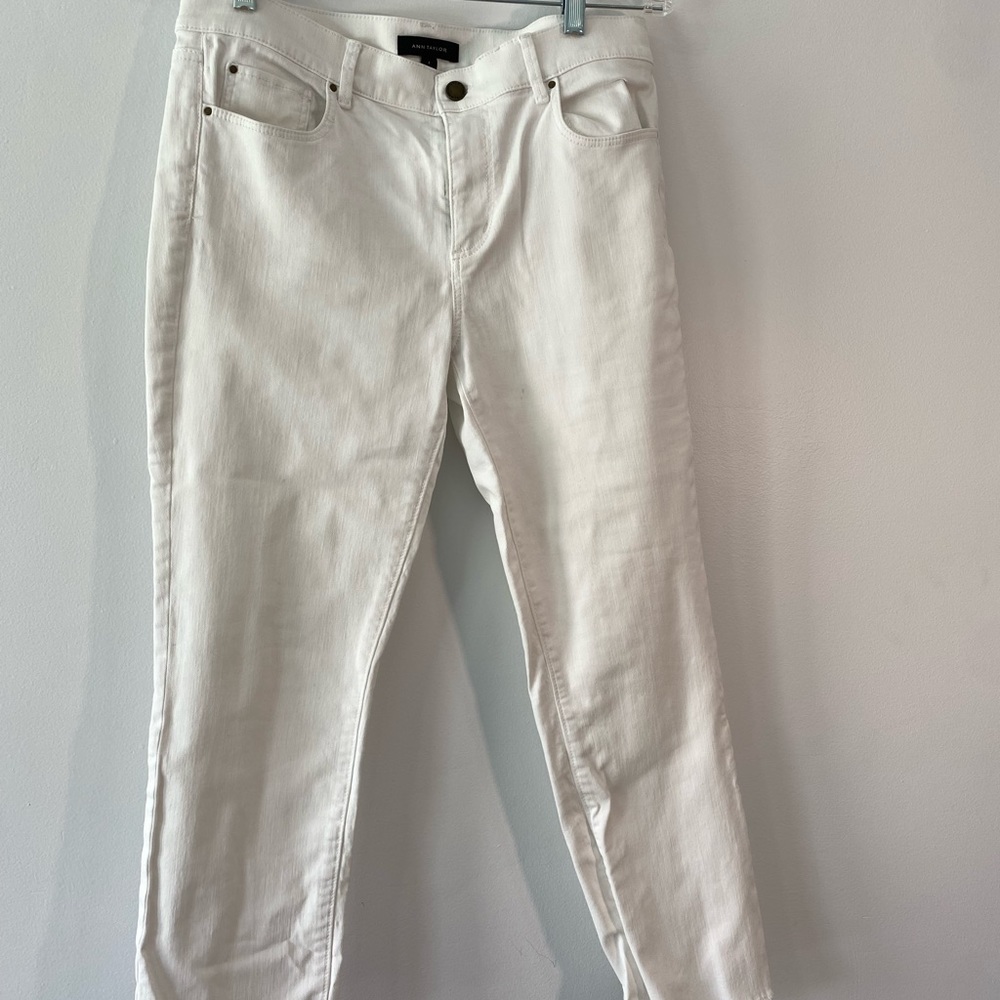 Ann Taylor Loft White Jeans